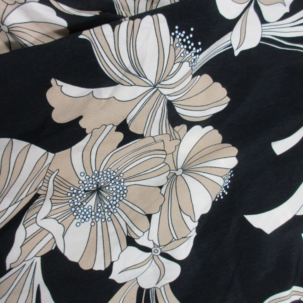 Soft Surroundings womens black beige Yara wide leg Hawaiian pants 1Xx30 NWT - Picture 3 of 11